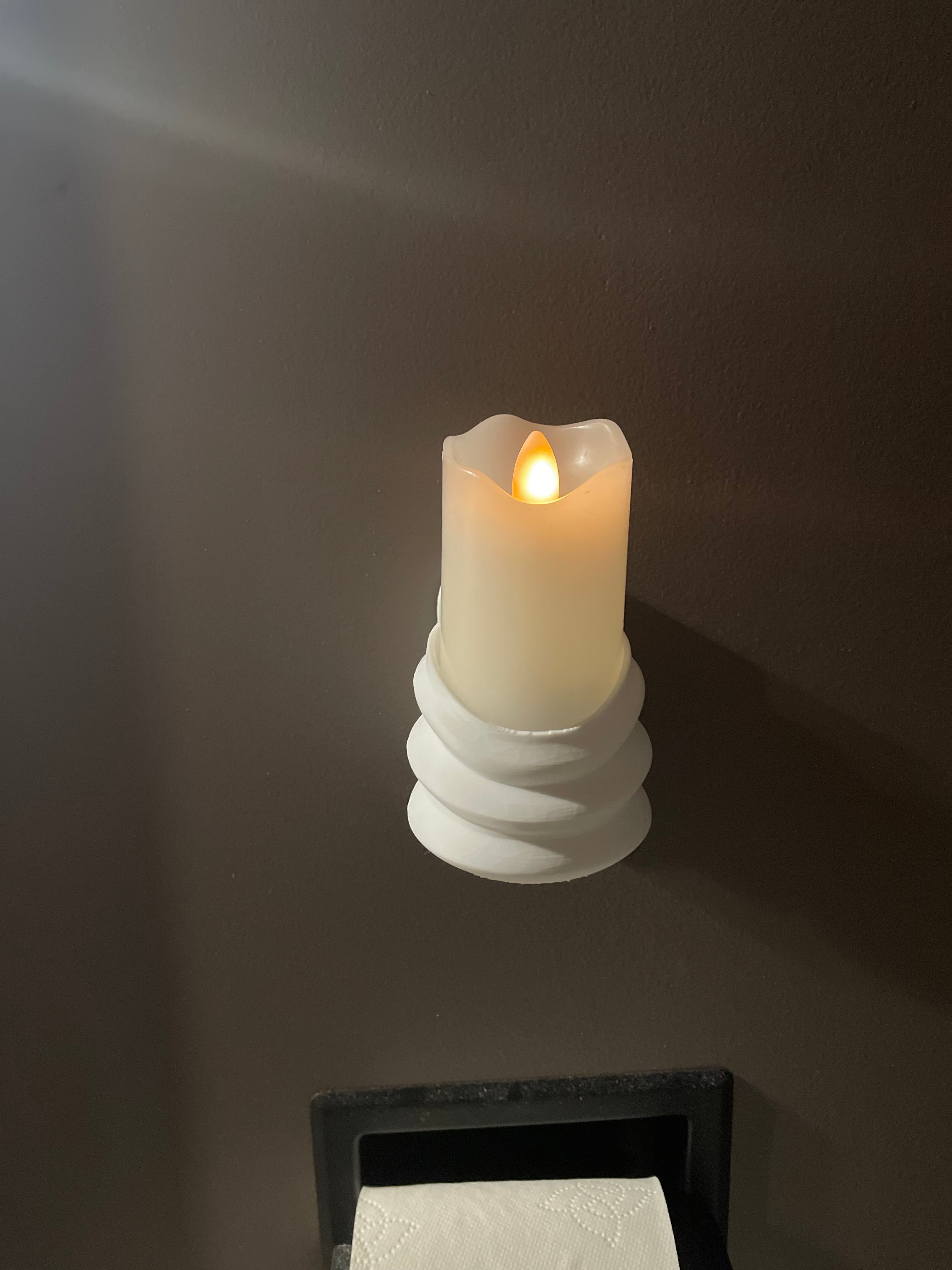 Wavy Candle Mount 3d model