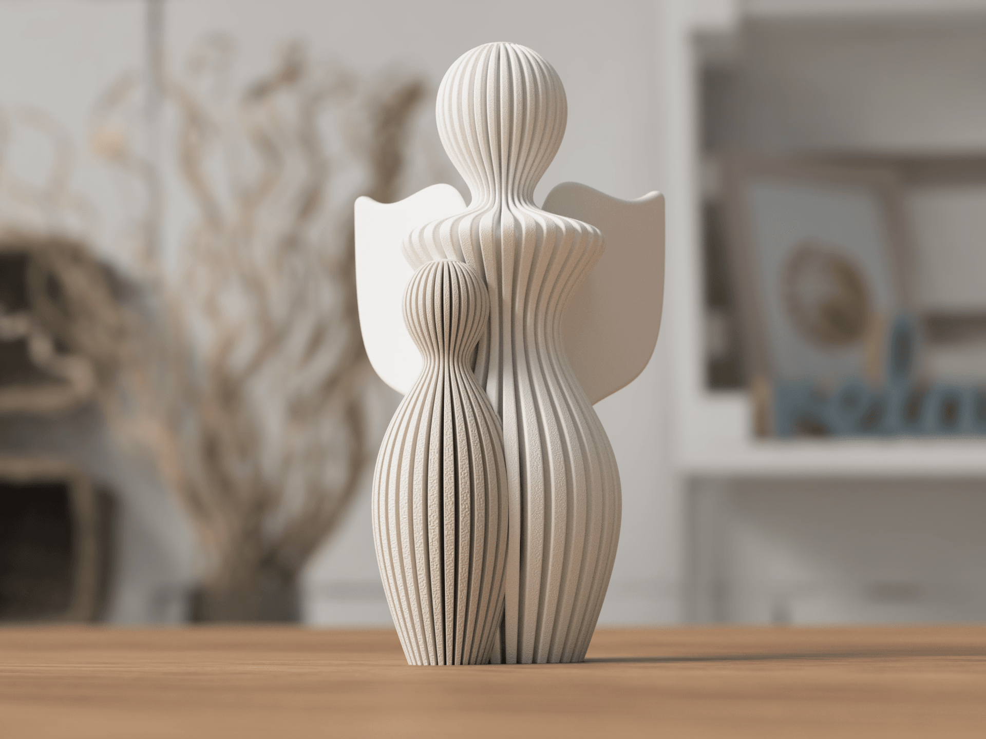 Guardian Angel with Child Statue 3d model