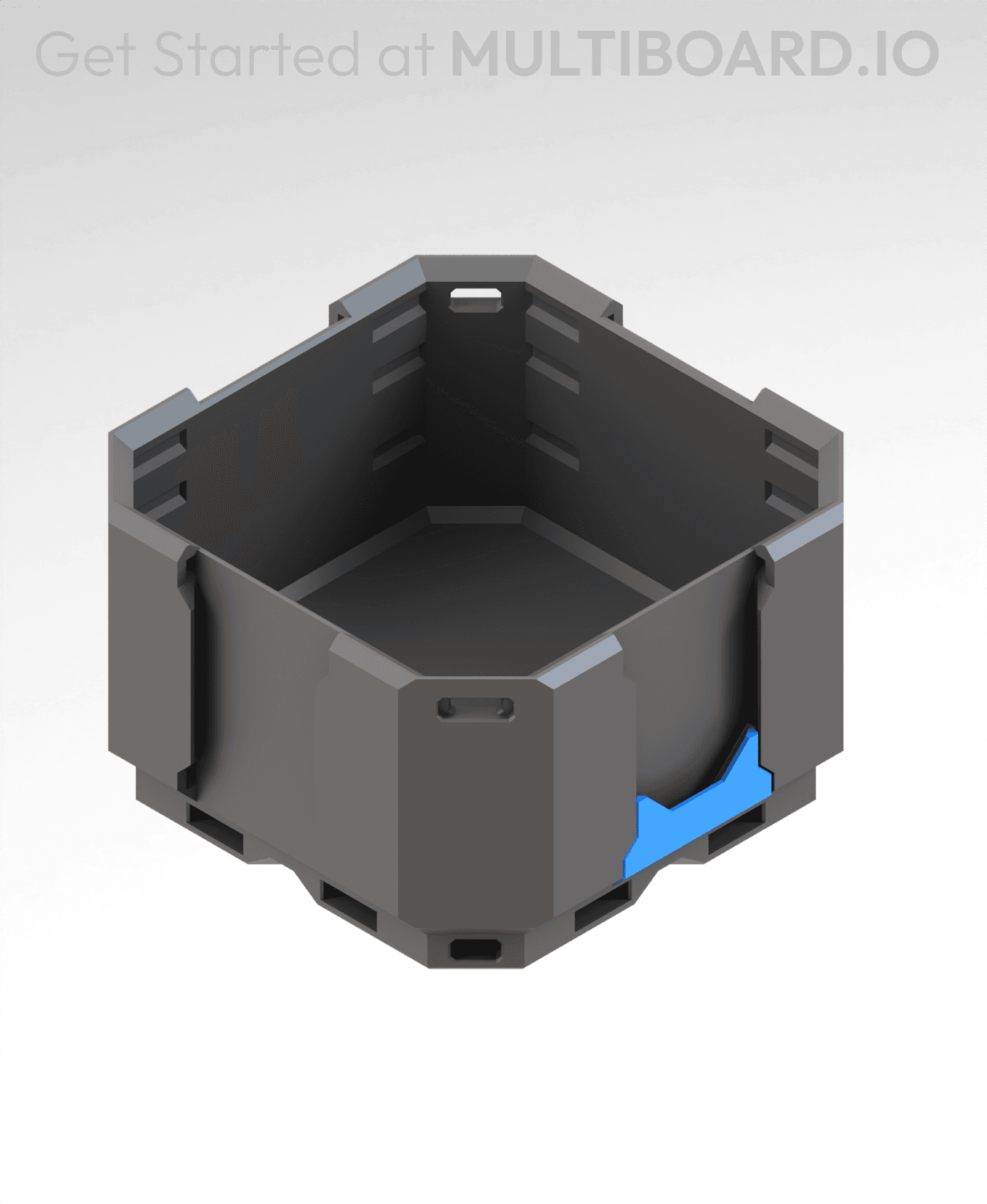 0.5 LU Bin Fit - XI Cover Locked Lite Rail - (0.5 MU Rail) 3d model
