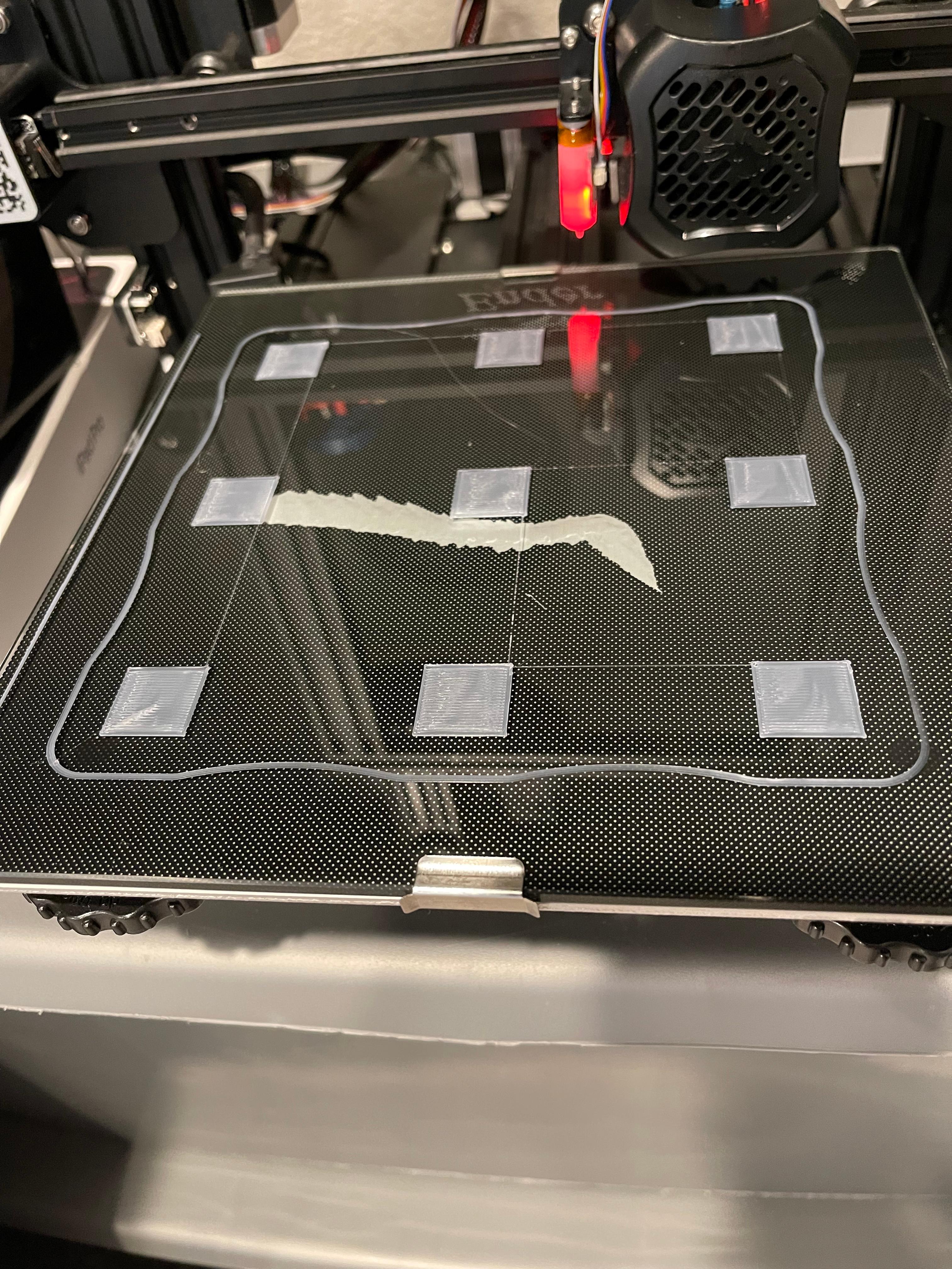 Perfect 1st layers! Ender 3 v2, Ender 3S1, Ender 3S1 Pro - 3x3 Calibration Bed Leveling Squares optimized for Professional firmware with UBL - Super effective and fast print that allowed me to dial stuff in without a serious time/filament commitment. - 3d model