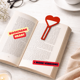 HEART BOOKMARKS COLLECTION (THREE VERSIONS) + CUSTOMITION / FAST PRINTING GIFT / VALENTINES 3d model