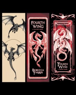 Fanart Set of Bookmarks for the Novel Fourth Wing By Rebecca Yarros 3d model