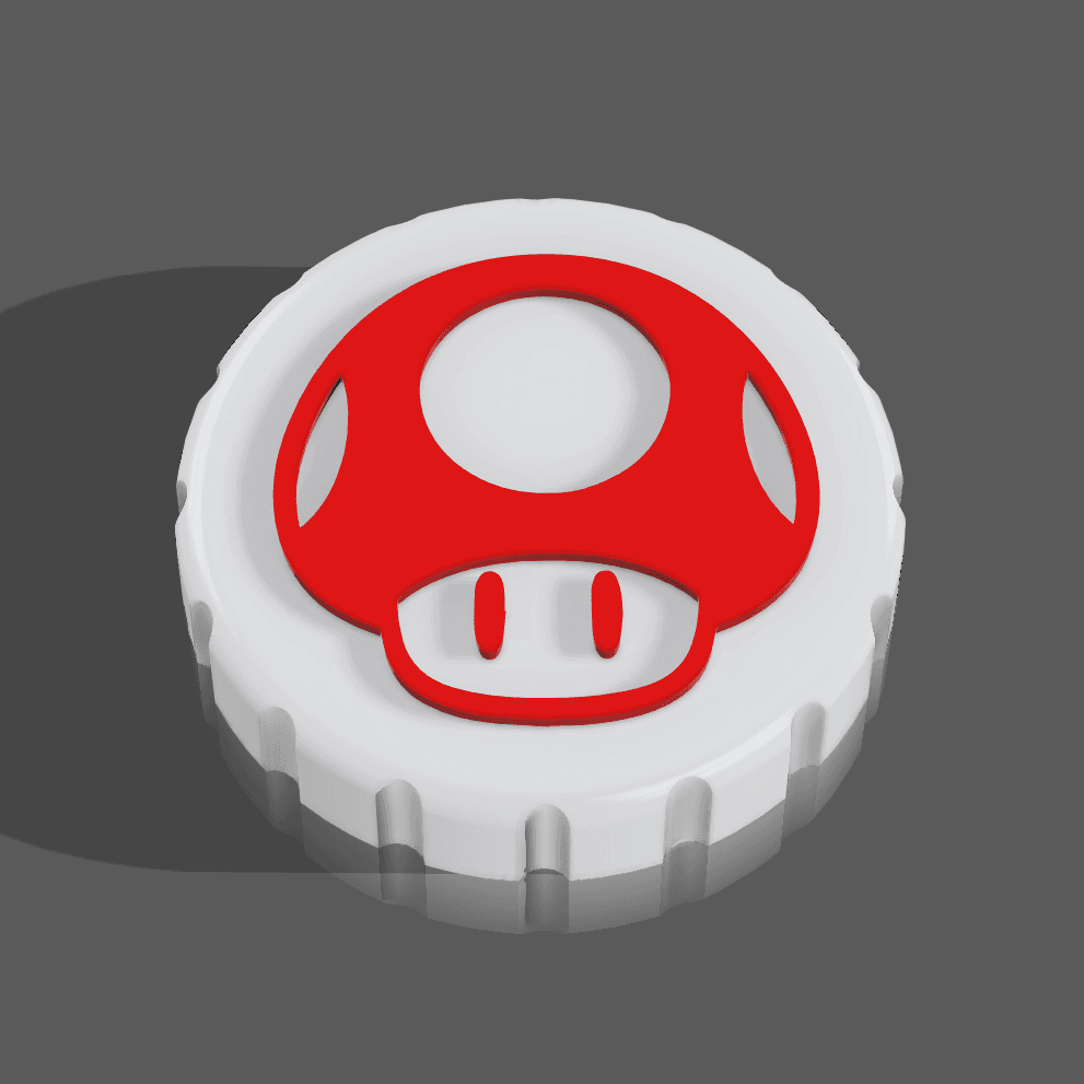 Super Mario Mushroom Stash Jar Lid 3d model