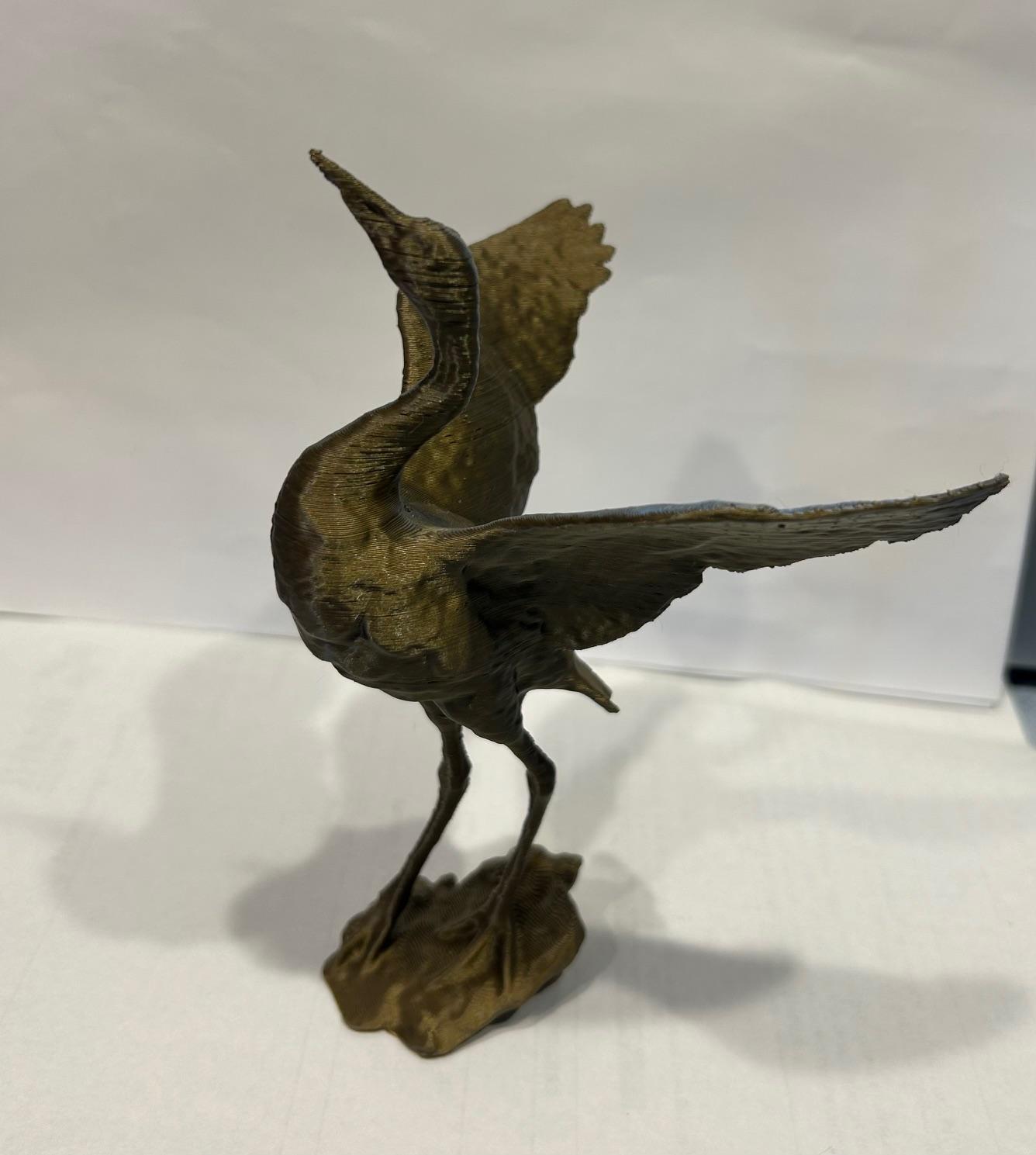 Crane Bird Figurine 3d model