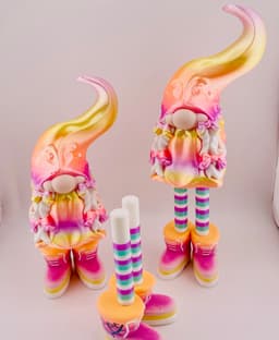 Fancy Long Legs Girl Gnome 3d model