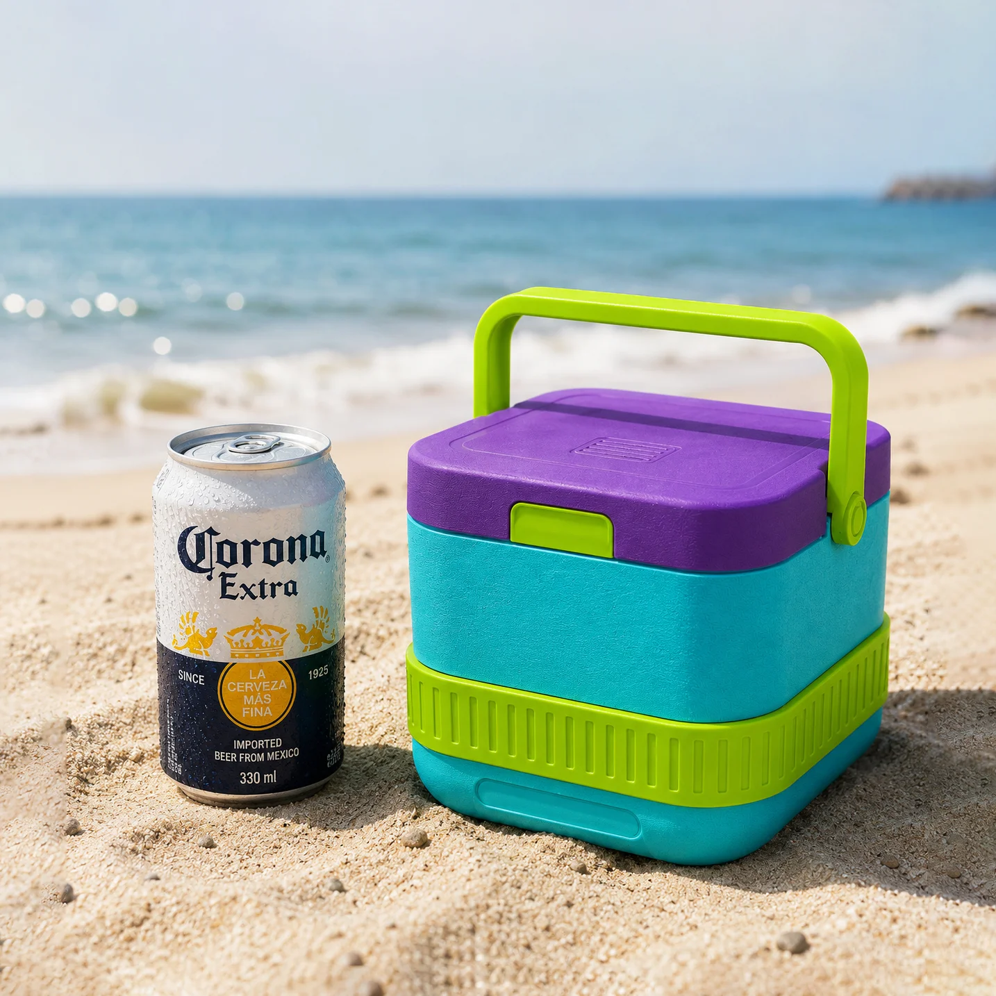 Mini Can Cooler Caddy | Portable Four Can Beverage Holder 3d model
