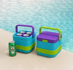 Mini Can Cooler Caddy | Portable Four Can Beverage Holder 3d model