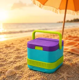 Mini Can Cooler Caddy | Portable Four Can Beverage Holder 3d model