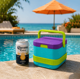 Mini Can Cooler Caddy | Portable Four Can Beverage Holder 3d model