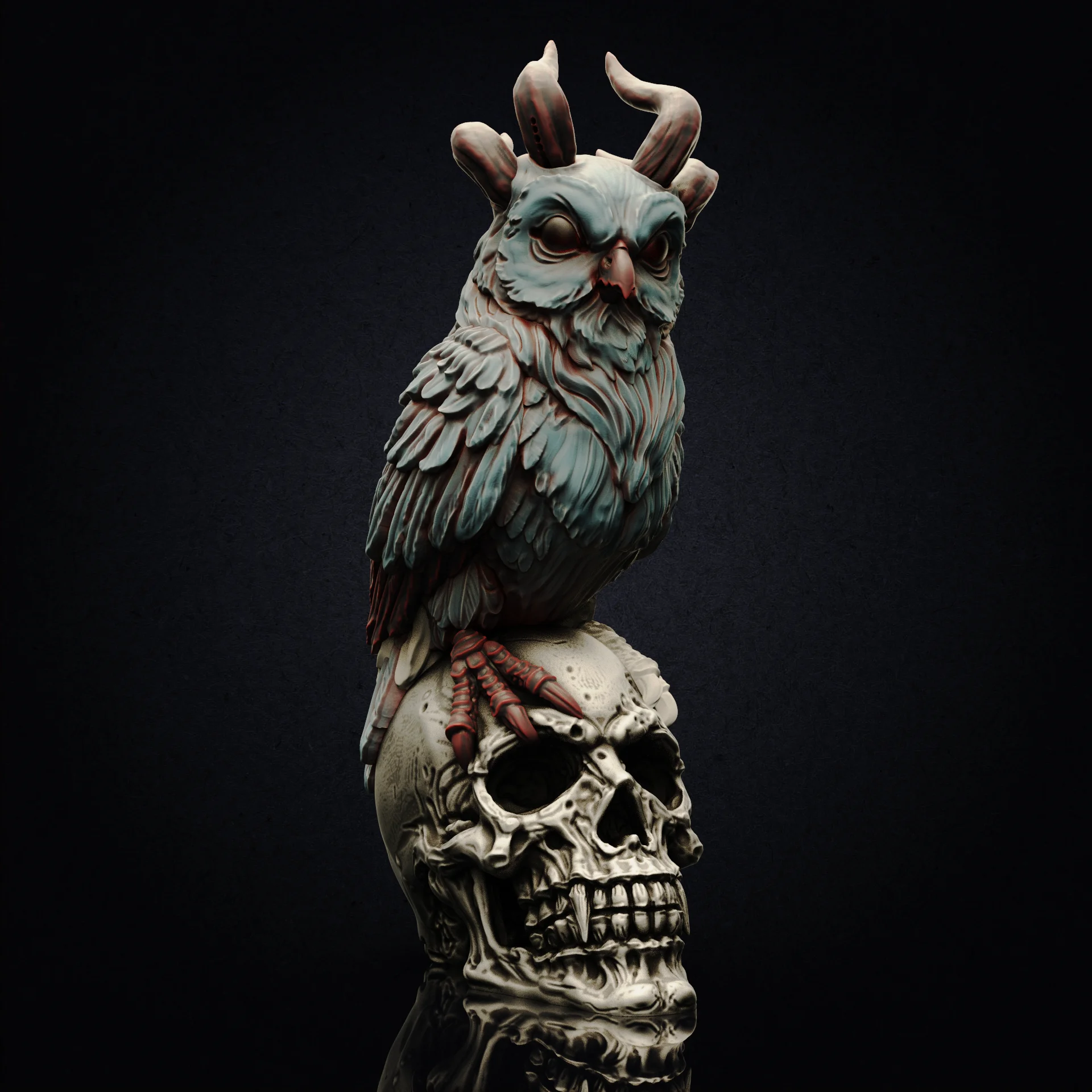 Demon Owl (Pre-Supported) 3d model