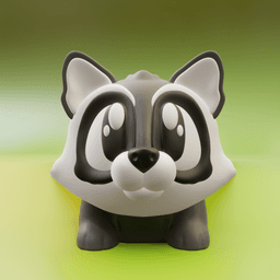Garbet the Raccoon – Flexi Fidget Raccoon – 3DPAW 3d model