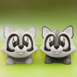 Garbet the Raccoon – Flexi Fidget Raccoon – 3DPAW 3d model