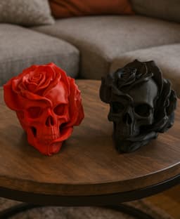 THE SKELETON HEAD ROSE / FORBIDDEN ROSE / GOTHIC DECOR / HALLOWEEN DECOR 3d model
