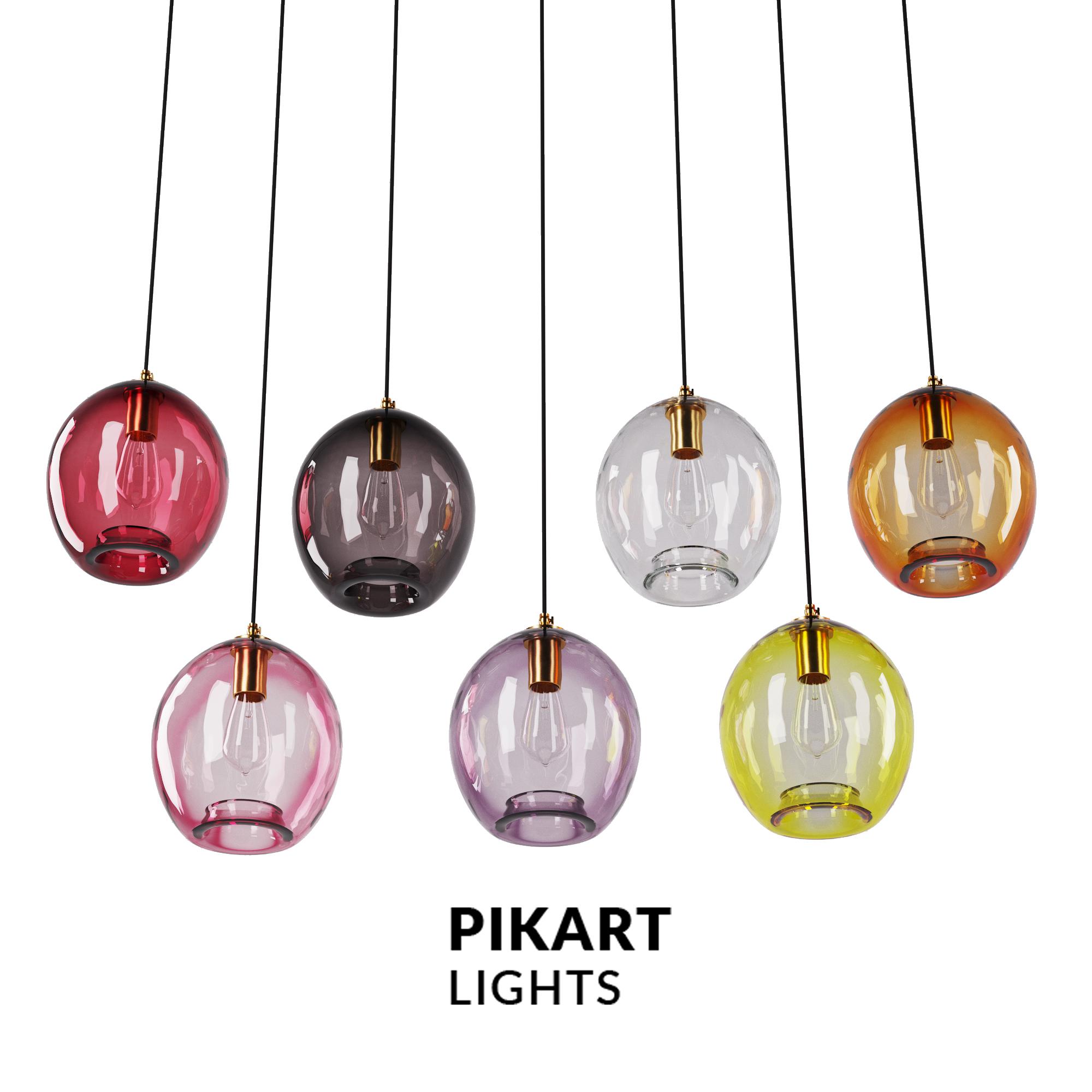 Colorglas lamp, SKU. 2059 by Pikartlights 3d model