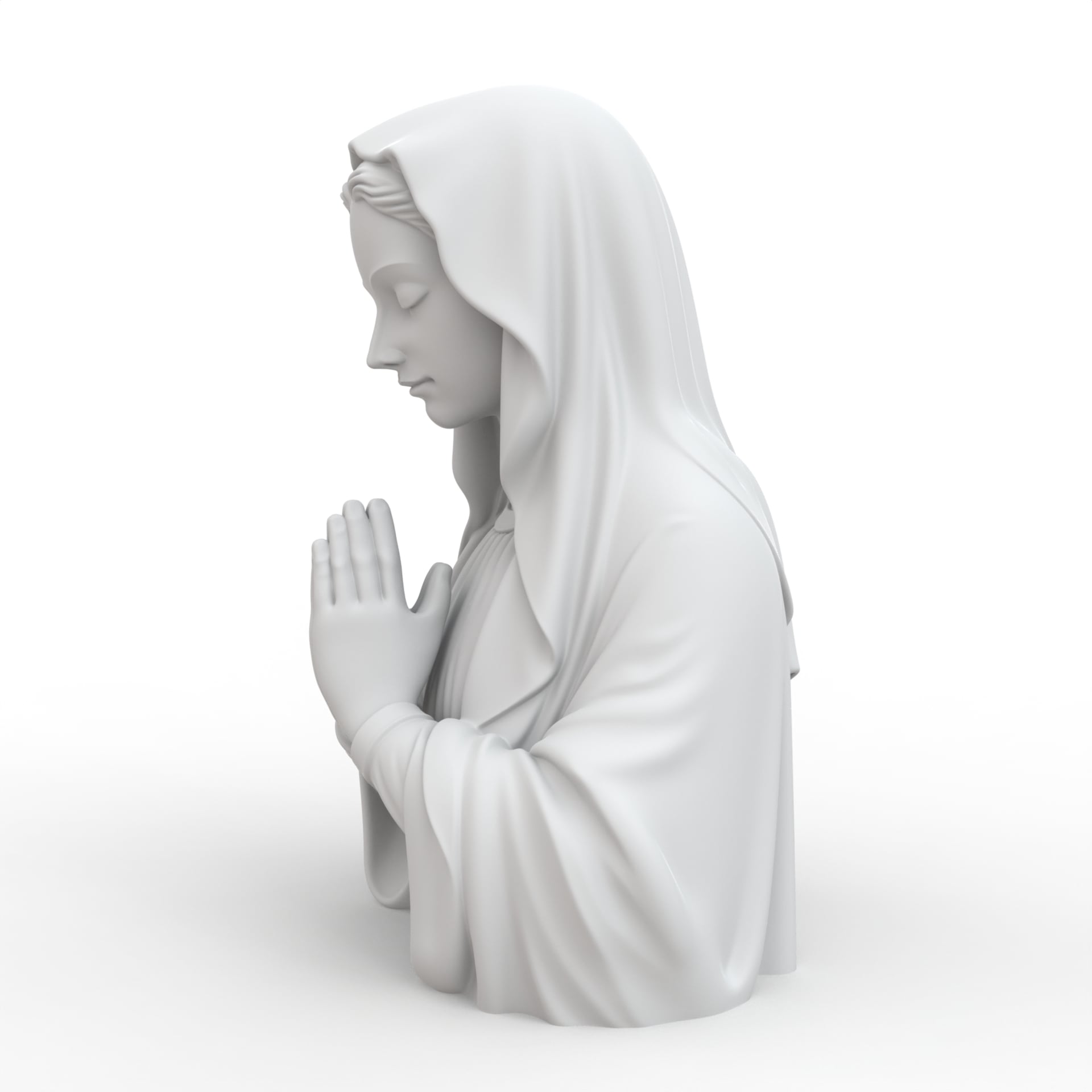 Praying Virgin Mary Statue 3d model