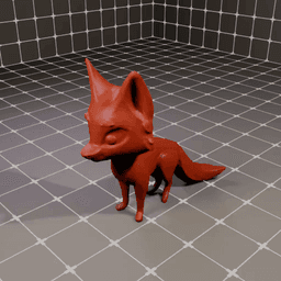 Cute Cartoon fox 3d model