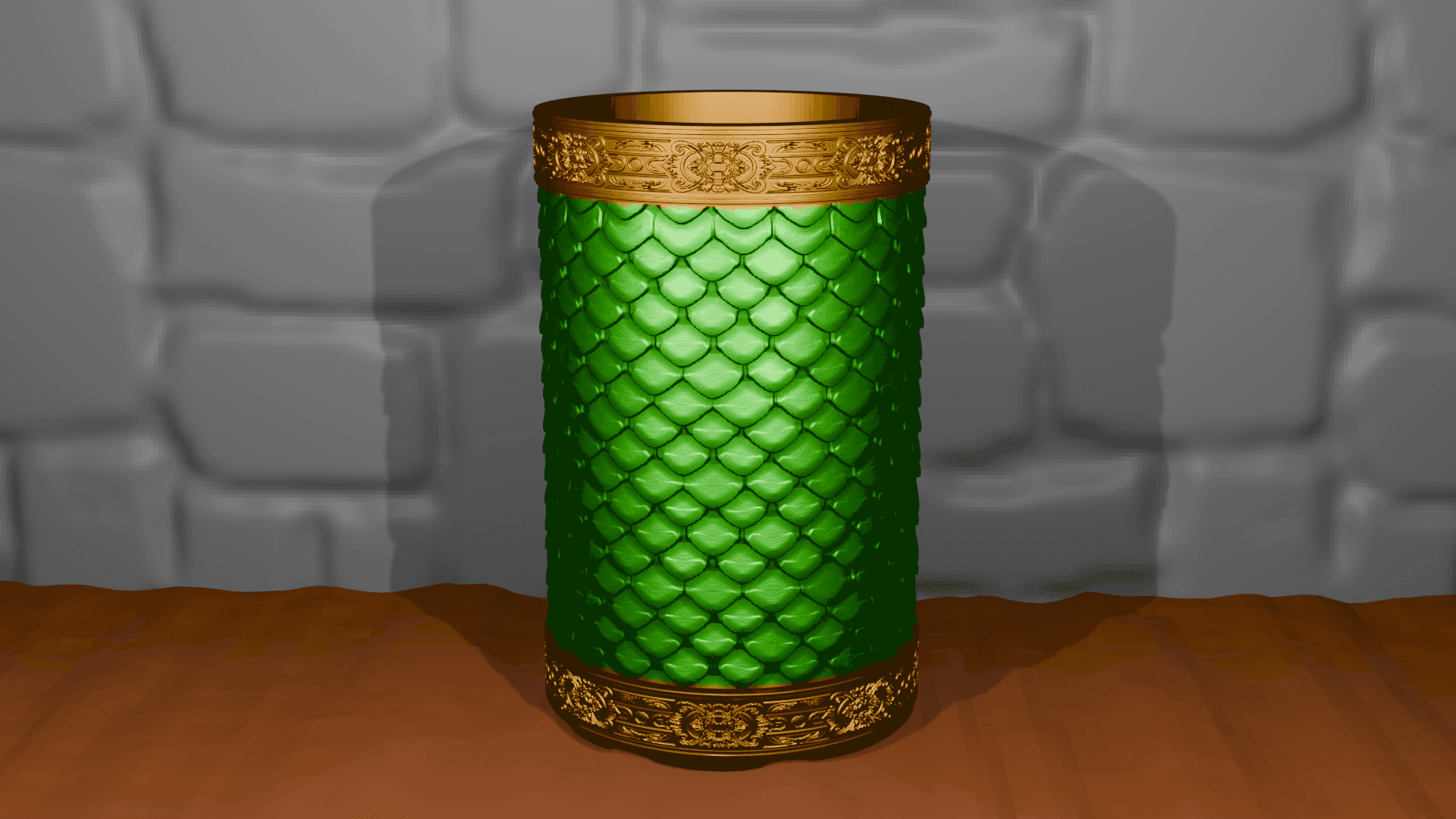 Dragon Scale Beer Can Holder 3d model