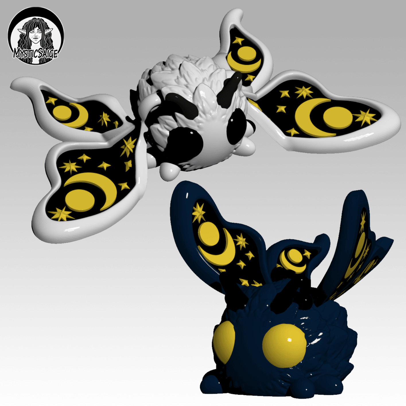 Luna Butterfly Puff - Exclusive Model 3d model