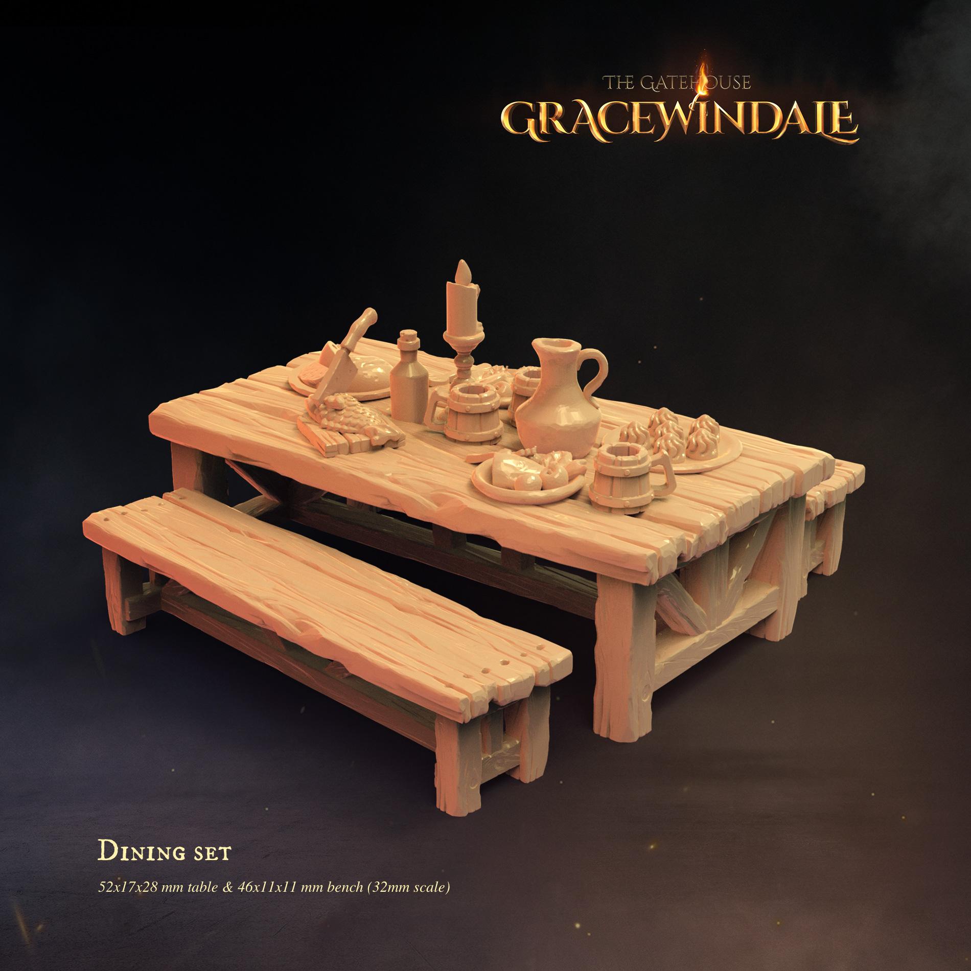 Gatehouse - Dining Set 3d model