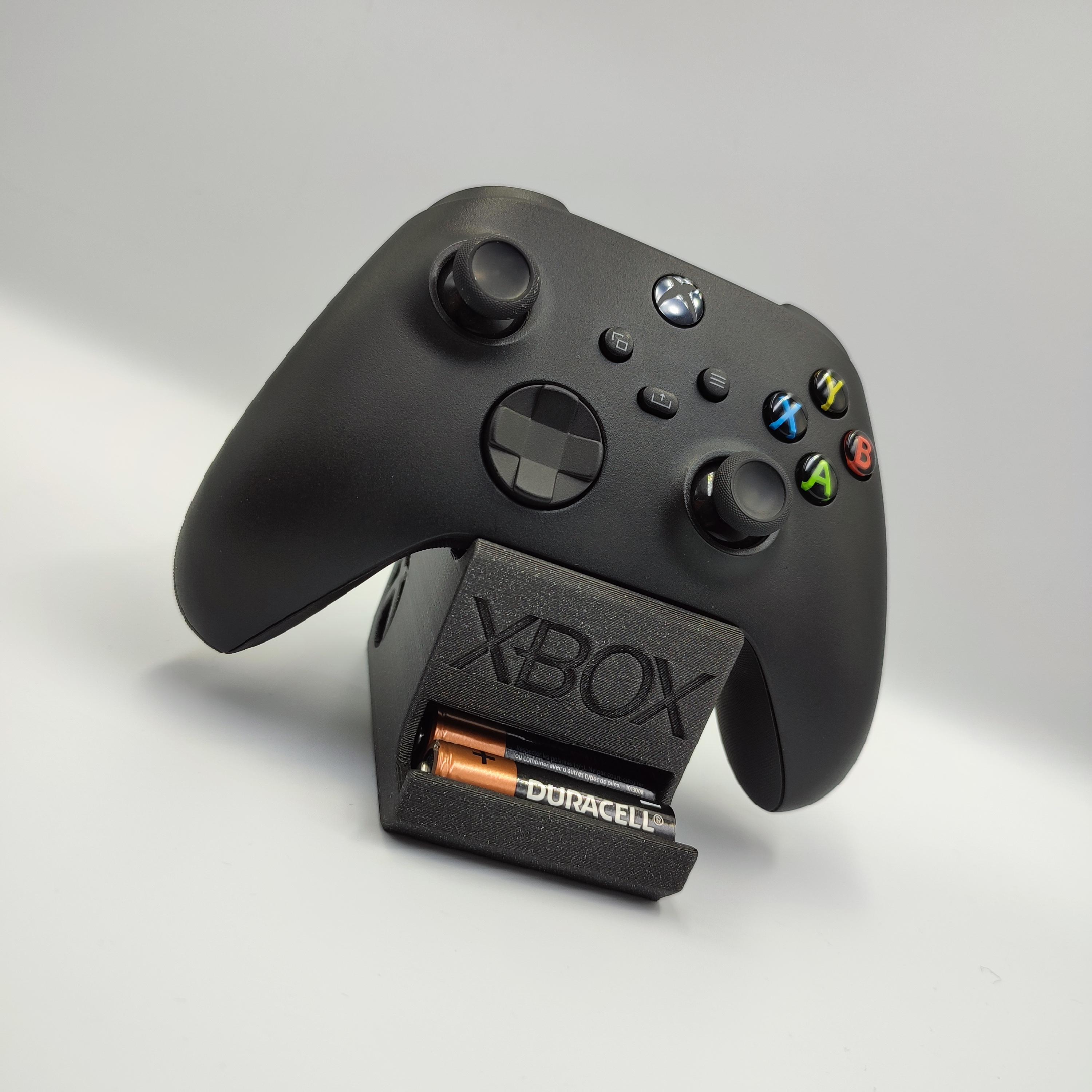 Xbox Controller Stand with Battery Holder with Logo 3d model