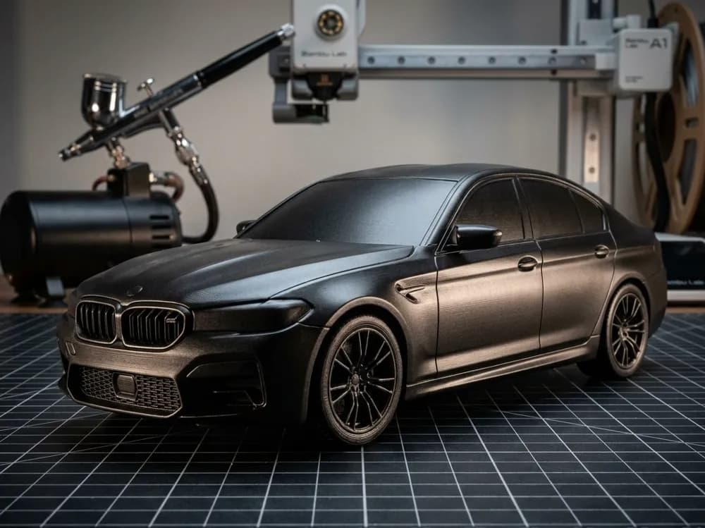 Detailed BMW M5 Miniature Scale Model 3d model