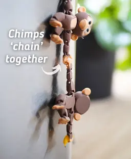 Chaining Chimp - Articulated Fidget Monkey - Ludo 3D Printed Flexy Fidget Toy 3d model