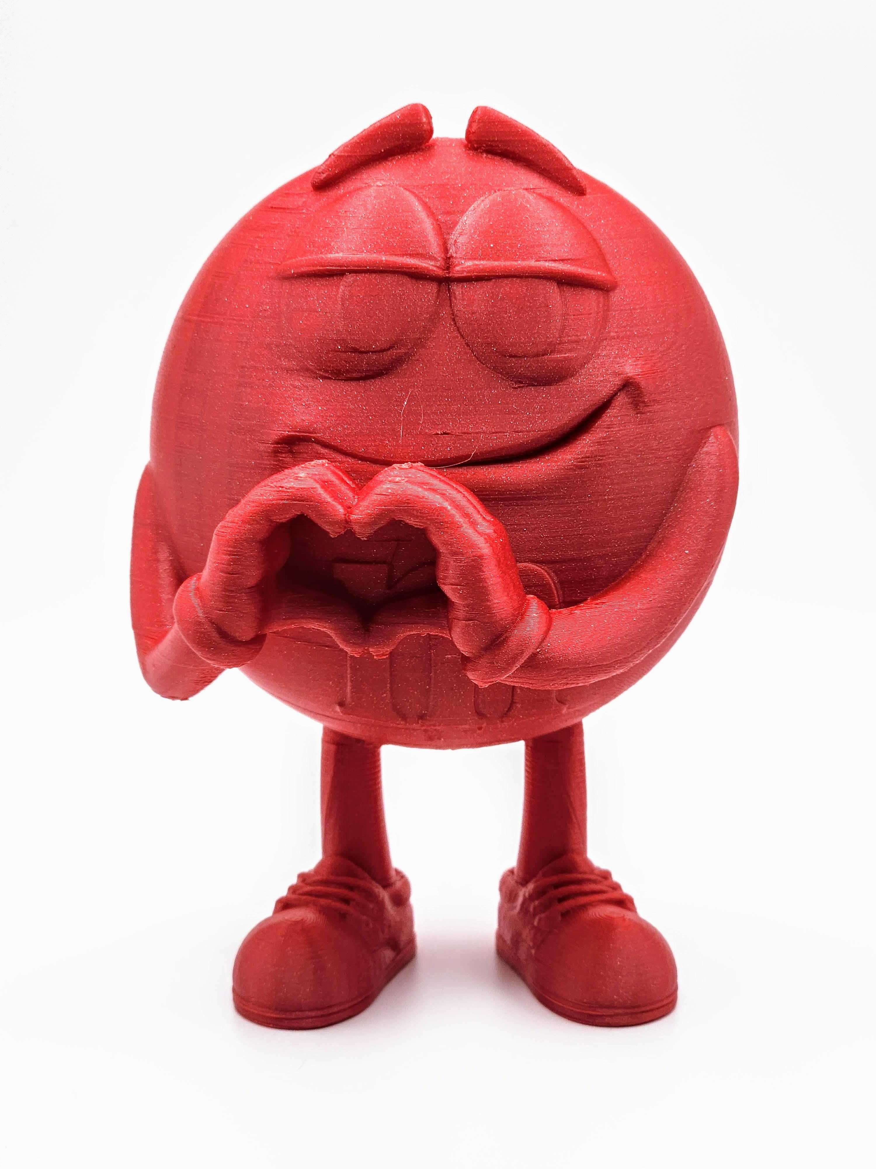 Red M&M -Spreading Love - did not melt in my mouth or my hand - 3d model