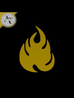 Simple Flame Symbol - 2D Art 3d model