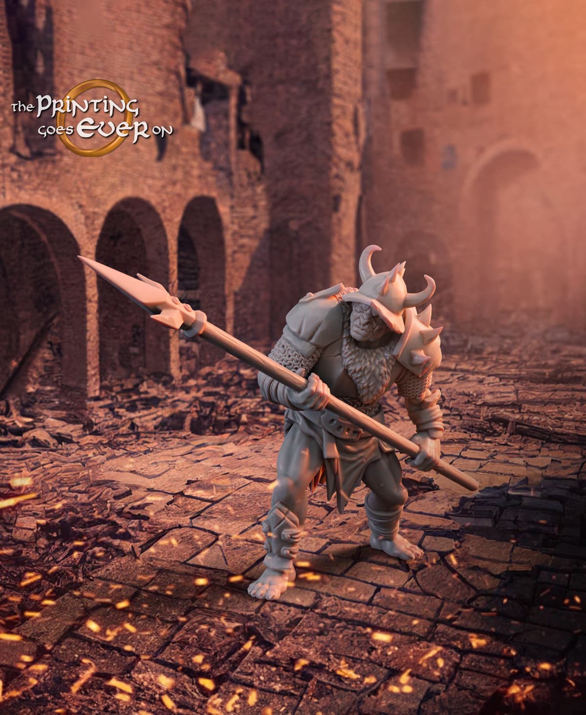 Assault Orc Spearman - A 3d model