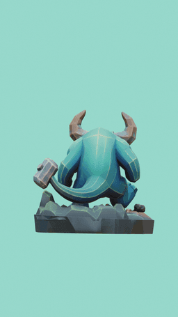 Tiny Horned Behemoth – Sovereign Chibi Beasts Series #3 3d model