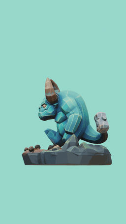 Tiny Horned Behemoth – Sovereign Chibi Beasts Series #3 3d model