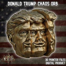 Donald Trump Chaos Orb Headphones Stand Path of Exile 2 3d model