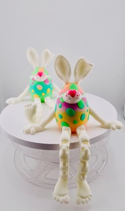 Masked Bunny Easter Egg Flexi 3d model