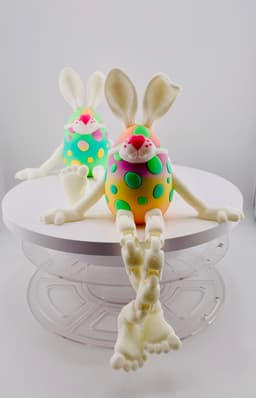 Masked Bunny Easter Egg Flexi 3d model