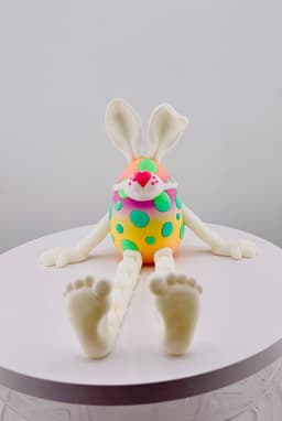 Masked Bunny Easter Egg Flexi 3d model