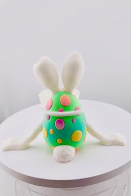 Masked Bunny Easter Egg Flexi 3d model