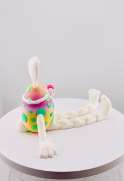 Masked Bunny Easter Egg Flexi 3d model