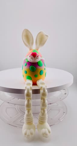 Masked Bunny Easter Egg Flexi 3d model