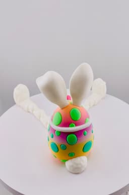 Masked Bunny Easter Egg Flexi 3d model