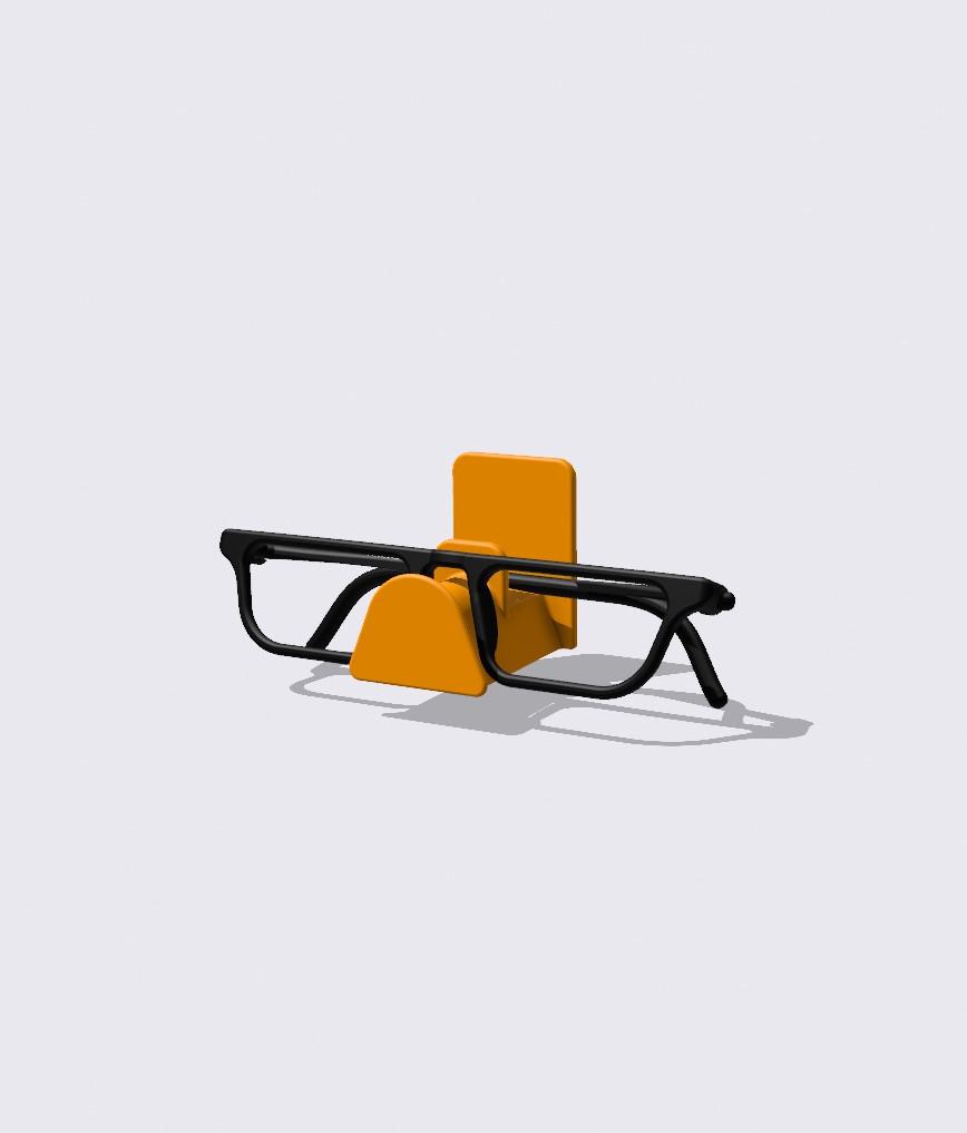 Eyeglasses Wall Mount Rack Holder 3d model