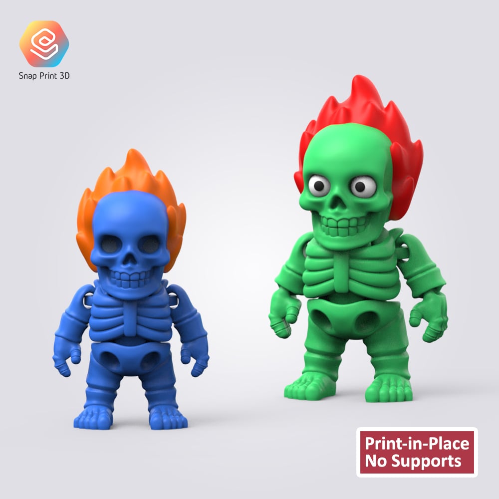 Flexi Fire Skeleton 3d model
