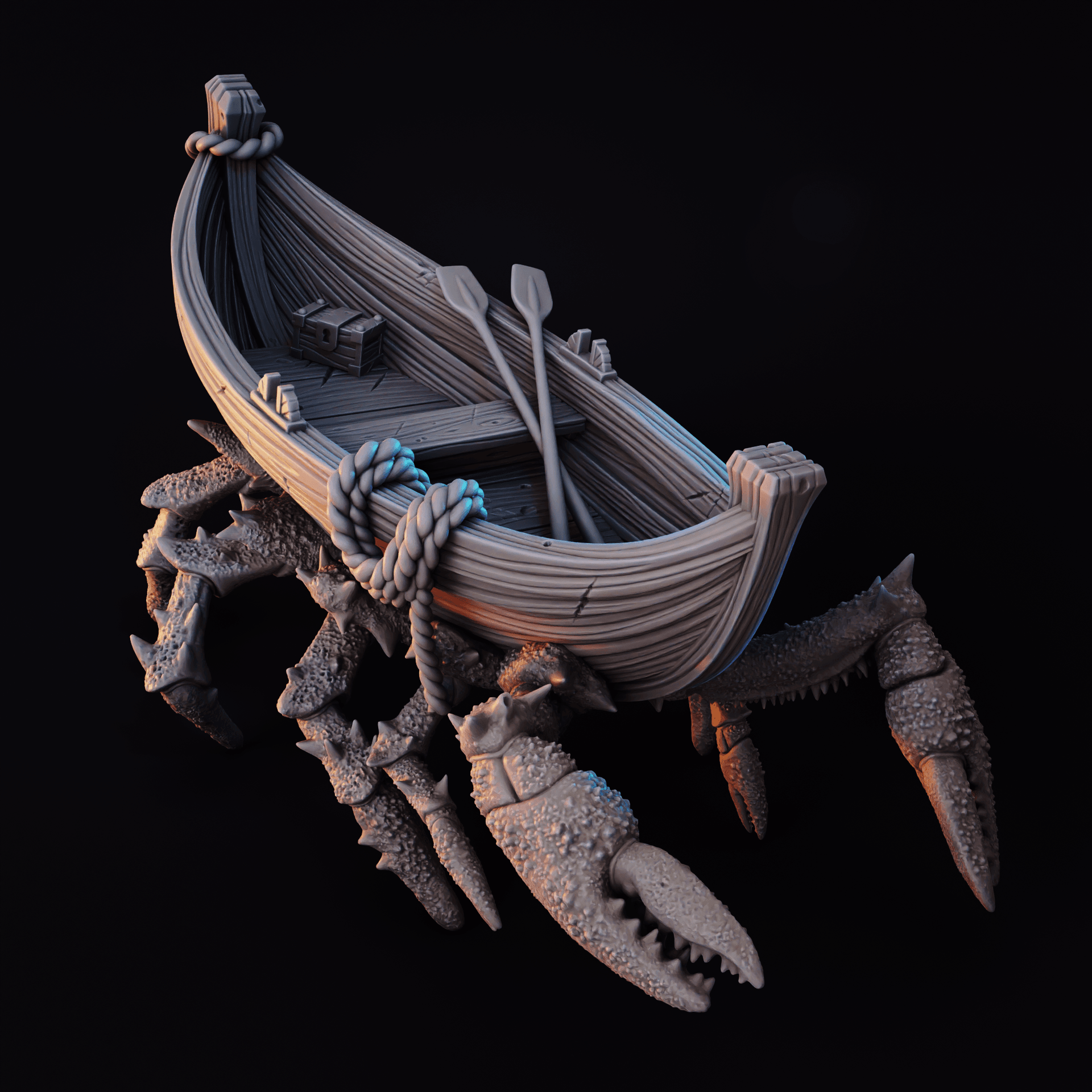 Swamp Walker | Monstrous Crab Rowboat 3d model
