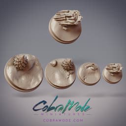 Snowy Wood Base Pack (4pcs) 3d model