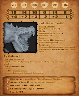 Ash & Cinder Undead Dogs - DnD Miniature for 5e RPG and Tabletop Wargames inspired 3d model