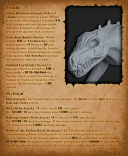 Ash & Cinder Undead Dogs - DnD Miniature for 5e RPG and Tabletop Wargames inspired 3d model