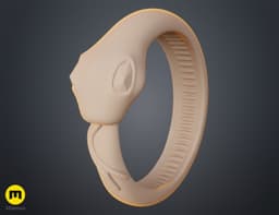 Slay the Spire Silent Relic - Snake Ring 3d model
