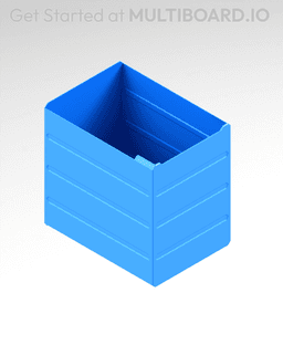3x4x4 LU - MultiBin Simple Drawer 3d model