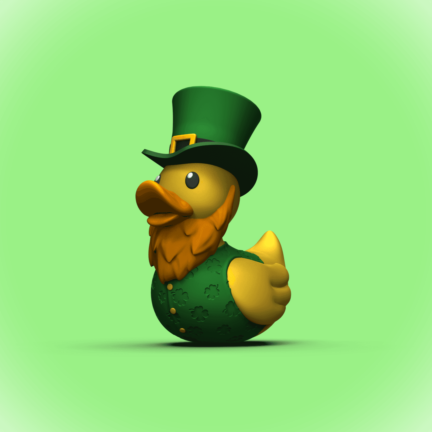 St. Patty's Leprechaun Duck (Multi-Color 3mf) 3d model