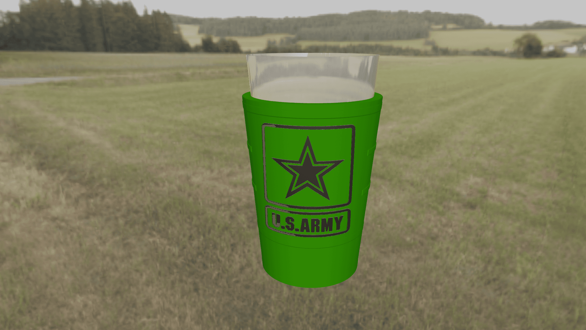 US Army Pint Glass Holder / Koozie 3d model