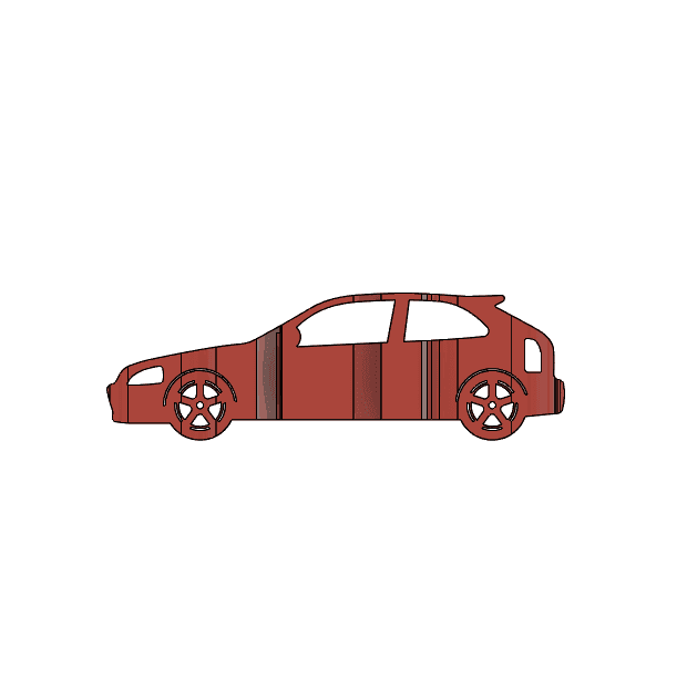 EG Honda Civic Hatch 3D Car Flip Art Desk Display 3d model